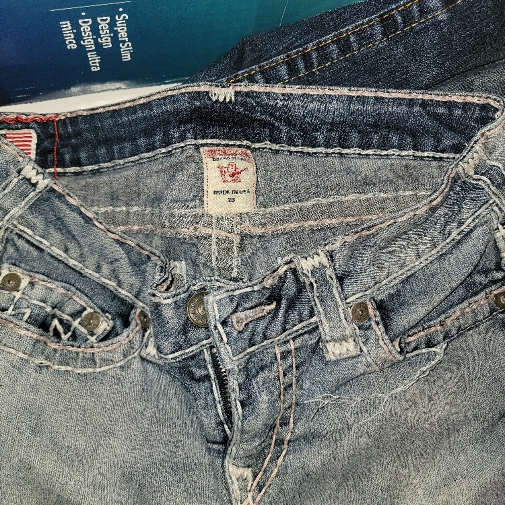 True Religion Size 28 Blue Denim Jeans